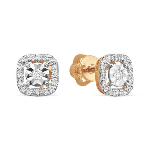 Серьги пусеты Prestige, красное золото 585 проба (Prestige, Россия) — от 3430.79 руб. в сети магазинов DIAMANTE забронировать в магазине Серьги пусеты Prestige, красное золото 585 проба