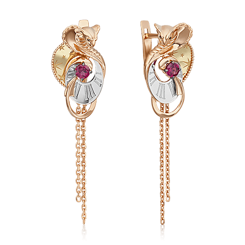 Серьги длинные Platina Jewelry, комбинированное золото 585 проба, вставка гранат (Platina Jewelry, Россия) — от 2430.39 руб. в сети магазинов DIAMANTE забронировать в магазине Серьги длинные Platina Jewelry, комбинированное золото 585 проба, вставка гранат (Platina Jewelry, Россия)
