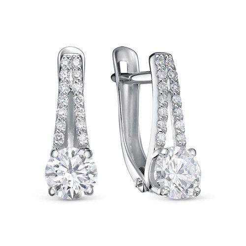 Серьги с английским замком BUBLIK JEWELRY, серебро 925 проба, вставка фианит (BUBLIK JEWELRY, Россия) — от 121.68 руб. в сети магазинов DIAMANTE забронировать в магазине Серьги с английским замком BUBLIK JEWELRY, серебро 925 проба, вставка фианит (BUBLIK JEWELRY, Россия)