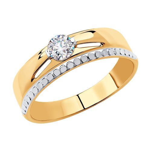 Кольцо помолвочное Diamant, красное золото 585 проба, вставка фианит (Diamant, Россия) — от 1571.02 руб. в сети магазинов DIAMANTE забронировать в магазине Кольцо помолвочное Diamant, красное золото 585 проба, вставка фианит (Diamant, Россия)