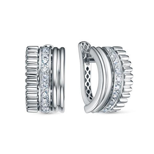 Серьги с английским замком DELTA, серебро 925 проба, вставка фианит (DELTA, Россия) — от 228.69 руб. в сети магазинов DIAMANTE забронировать в магазине Серьги с английским замком DELTA, серебро 925 проба, вставка фианит (DELTA, Россия)