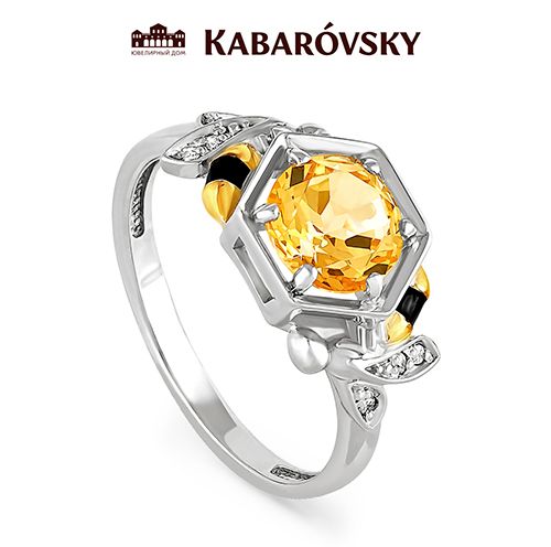 Кольцо декоративное KABAROVSKY, серебро 925 проба, вставка фианит/топаз/эмаль (KABAROVSKY, Россия) — от 350.73 руб. в сети магазинов DIAMANTE забронировать в магазине Кольцо декоративное KABAROVSKY, серебро 925 проба, вставка фианит/топаз/эмаль (KABAROVSKY, Россия)