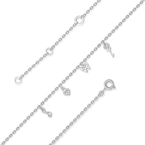 Браслет декоративный Efremov, серебро 925 проба, вставка фианит (Efremov, Россия) — от 88.02 руб. в сети магазинов DIAMANTE забронировать в магазине Браслет декоративный Efremov, серебро 925 проба, вставка фианит