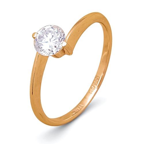 Кольцо помолвочное Karatov, красное золото 585 проба, вставка фианит (Karatov, Россия) — от 653.33 руб. в сети магазинов DIAMANTE забронировать в магазине Кольцо помолвочное Karatov, красное золото 585 проба, вставка фианит (Karatov, Россия)