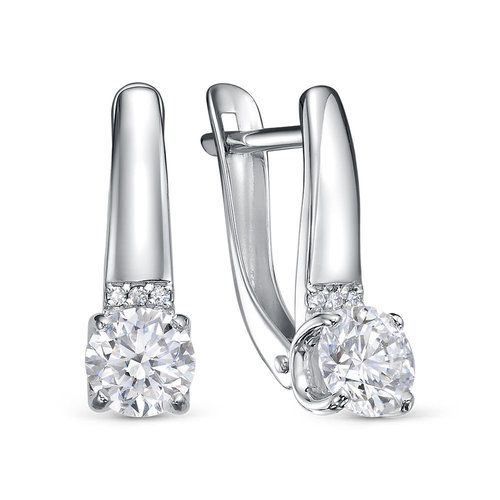 Серьги с английским замком BUBLIK JEWELRY, серебро 925 проба, вставка фианит (BUBLIK JEWELRY, Россия) — от 120.24 руб. в сети магазинов DIAMANTE забронировать в магазине Серьги с английским замком BUBLIK JEWELRY, серебро 925 проба, вставка фианит (BUBLIK JEWELRY, Россия)