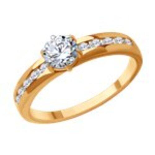 Кольцо помолвочное SOKOLOV, красное золото 585 проба, вставка фианит (SOKOLOV, Россия) — от 1210.97 руб. в сети магазинов DIAMANTE забронировать в магазине Кольцо помолвочное SOKOLOV, красное золото 585 проба, вставка фианит (SOKOLOV, Россия)