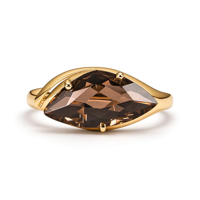 Кольцо декоративное GRANAT JEWELRY, красное золото 585 проба, вставка раухтопаз (GRANAT JEWELRY, Россия) — от 1164.81 руб. в сети магазинов DIAMANTE забронировать в магазине Кольцо декоративное GRANAT JEWELRY, красное золото 585 проба, вставка раухтопаз (GRANAT JEWELRY, Россия)