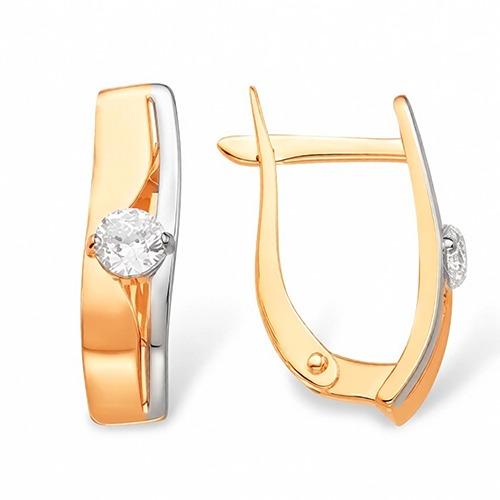 Серьги с английским замком 7 Карат, красное золото 585 проба, вставка фианит (7 Карат, Беларусь) — от 1419.93 руб. в сети магазинов DIAMANTE забронировать в магазине Серьги с английским замком 7 Карат, красное золото 585 проба, вставка фианит (7 Карат, Беларусь)