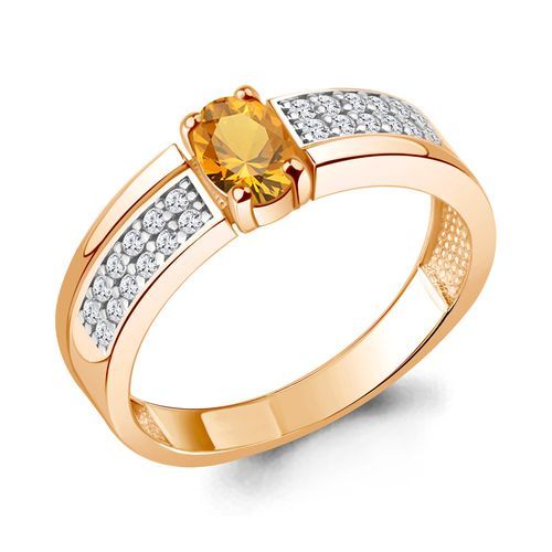 Кольцо декоративное Aquamarine, красное золото 585 проба, вставка фианит (Aquamarine, Россия) — от 2374.40 руб. в сети магазинов DIAMANTE забронировать в магазине Кольцо декоративное Aquamarine, красное золото 585 проба, вставка фианит (Aquamarine, Россия)