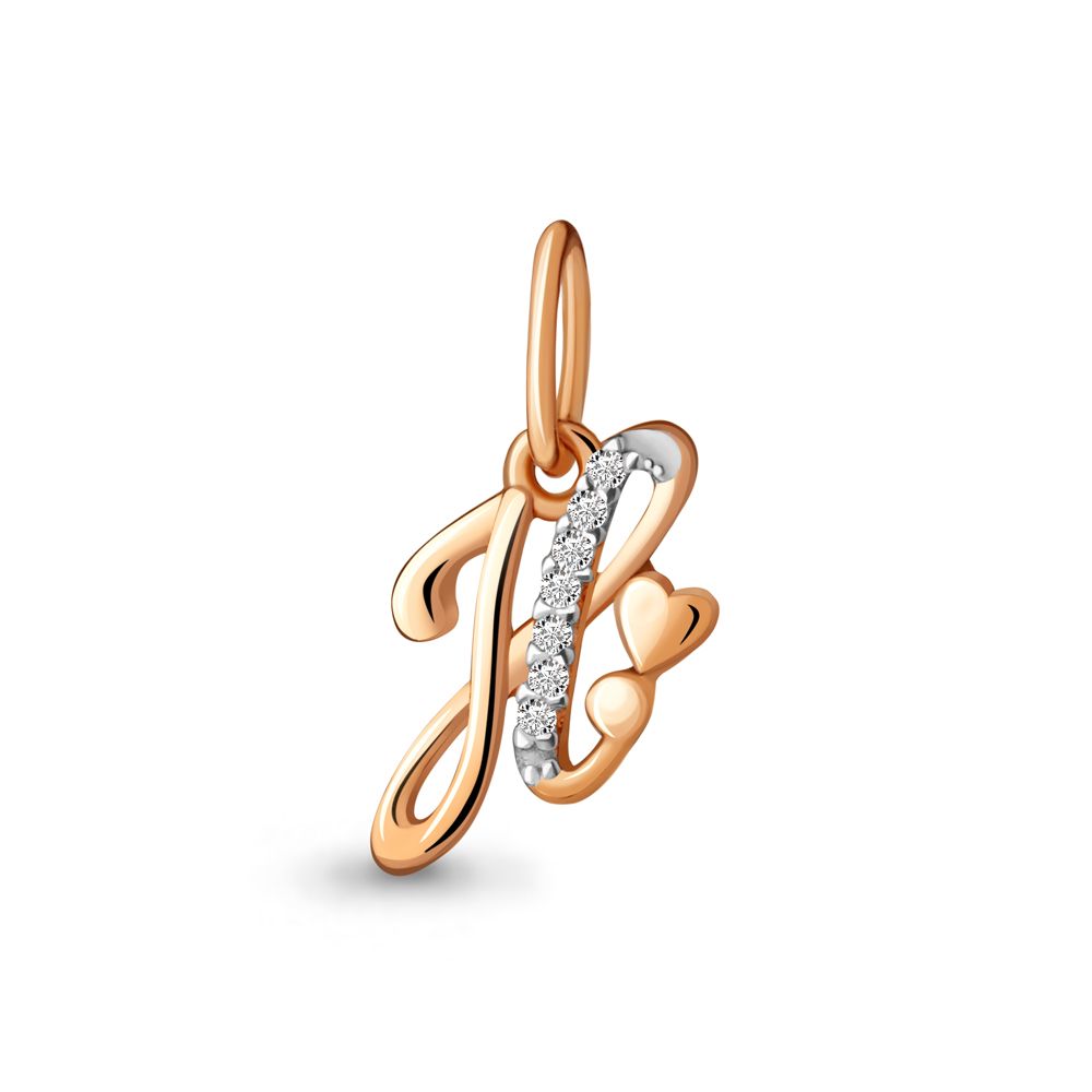 Подвеска буква Aquamarine, красное золото 585 проба, вставка фианит (Aquamarine, Россия) — от 388.08 руб. в сети магазинов DIAMANTE забронировать в магазине Подвеска буква Aquamarine, красное золото 585 проба, вставка фианит (Aquamarine, Россия)