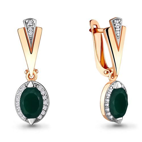 Серьги длинные Aquamarine, красное золото 585 проба, вставка агат (Aquamarine, Россия) — от 2587.20 руб. в сети магазинов DIAMANTE забронировать в магазине Серьги длинные Aquamarine, красное золото 585 проба, вставка агат (Aquamarine, Россия)