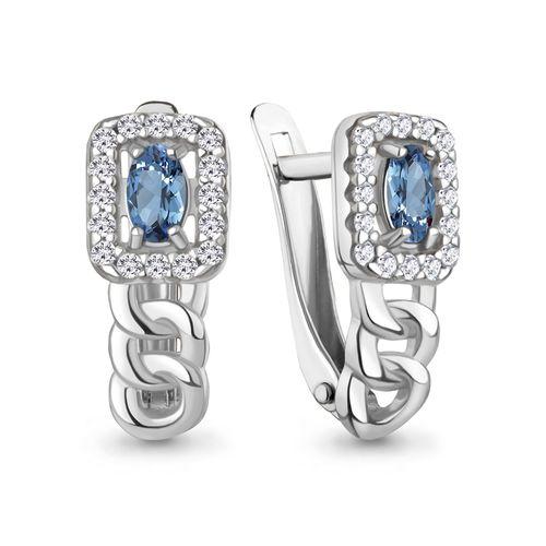 Серьги с английским замком Aquamarine, серебро 925 проба, вставка фианит (Aquamarine, Россия) — от 190.61 руб. в сети магазинов DIAMANTE забронировать в магазине Серьги с английским замком Aquamarine, серебро 925 проба, вставка фианит (Aquamarine, Россия)