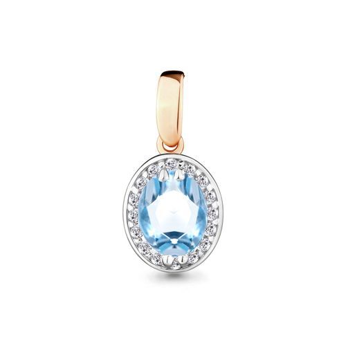 Подвеска декоративная Aquamarine, красное золото 585 проба, вставка фианит (Aquamarine, Россия) — от 1065.75 руб. в сети магазинов DIAMANTE забронировать в магазине Подвеска декоративная Aquamarine, красное золото 585 проба, вставка фианит (Aquamarine, Россия)