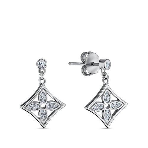 Серьги пусеты, серебро 925 проба, вставка фианит (Турция) — от 266.23 руб. в сети магазинов DIAMANTE забронировать в магазине Серьги пусеты, серебро 925 проба, вставка фианит