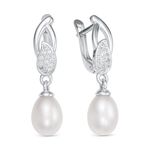 Серьги длинные Zlato, красное серебро 925 проба, вставка фианит/жемчуг (Zlato, Россия) — от 147.68 руб. в сети магазинов DIAMANTE забронировать в магазине Серьги длинные Zlato, красное серебро 925 проба, вставка фианит/жемчуг (Zlato, Россия)