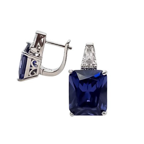 Серьги с английским замком, серебро 925 проба, вставка фианит (Турция) — от 455.97 руб. в сети магазинов DIAMANTE забронировать в магазине Серьги с английским замком, серебро 925 проба, вставка фианит