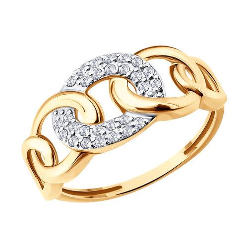 Кольцо декоративное, красное золото 585 проба, вставка фианит (Россия) — от 1425.90 руб. в сети магазинов DIAMANTE забронировать в магазине Кольцо декоративное, красное золото 585 проба, вставка фианит