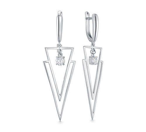 Серьги длинные Zlato, серебро 925 проба, вставка фианит (Zlato, Россия) — от 248.99 руб. в сети магазинов DIAMANTE забронировать в магазине Серьги длинные Zlato, серебро 925 проба, вставка фианит (Zlato, Россия)