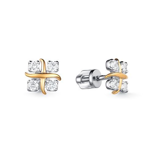 Серьги пусеты DEWI, серебро 925 проба, вставка фианит (DEWI, Россия) — от 131.95 руб. в сети магазинов DIAMANTE забронировать в магазине Серьги пусеты DEWI, серебро 925 проба, вставка фианит (DEWI, Россия)
