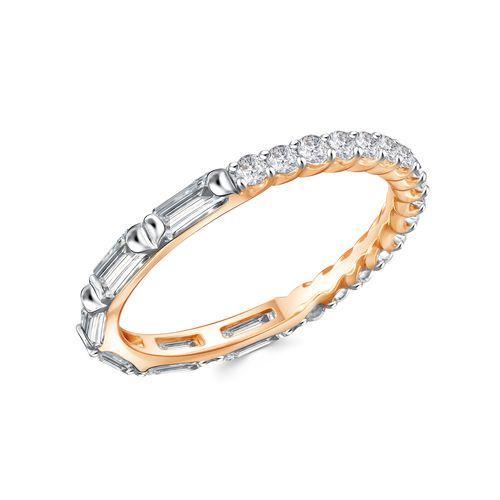 Кольцо дорожка ZOLOTYE UZORY, красное золото 585 проба, вставка цирконий (ZOLOTYE UZORY, Россия) — от 983.05 руб. в сети магазинов DIAMANTE забронировать в магазине Кольцо дорожка ZOLOTYE UZORY, красное золото 585 проба, вставка цирконий