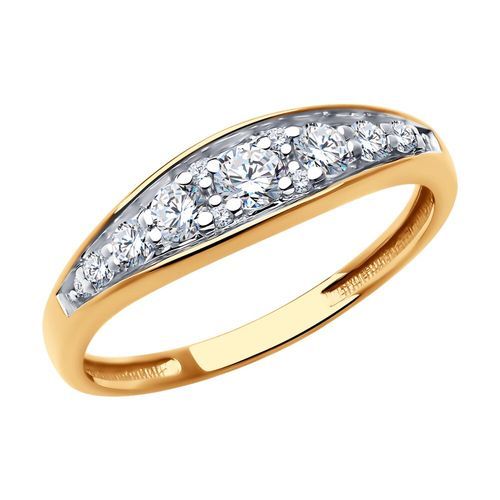 Кольцо декоративное Diamant, красное золото 585 проба, вставка фианит (Diamant, Россия) — от 1172.15 руб. в сети магазинов DIAMANTE забронировать в магазине Кольцо декоративное Diamant, красное золото 585 проба, вставка фианит (Diamant, Россия)