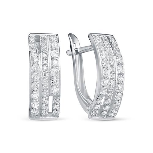 Серьги с английским замком Zlato, серебро 925 проба, вставка фианит (Zlato, Россия) — от 165.79 руб. в сети магазинов DIAMANTE забронировать в магазине Серьги с английским замком Zlato, серебро 925 проба, вставка фианит