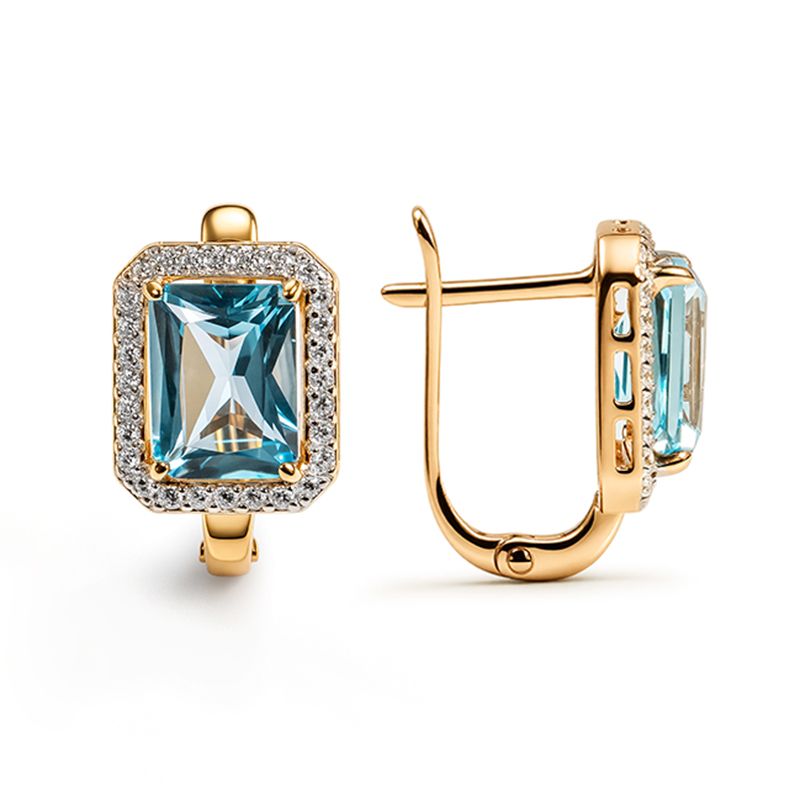 Серьги с английским замком GRANAT JEWELRY, красное золото 585 проба, вставка топаз (GRANAT JEWELRY, Россия) — от 2014.95 руб. в сети магазинов DIAMANTE забронировать в магазине Серьги с английским замком GRANAT JEWELRY, красное золото 585 проба, вставка топаз (GRANAT JEWELRY, Россия)