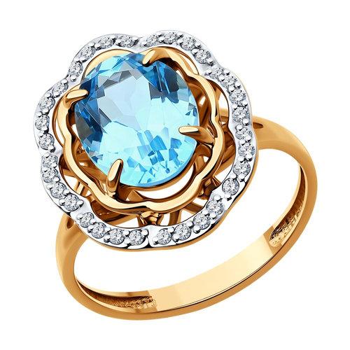 Кольцо декоративное Diamant, красное золото 585 проба, вставка фианит/топаз (Diamant, Россия) — от 2085.30 руб. в сети магазинов DIAMANTE забронировать в магазине Кольцо декоративное Diamant, красное золото 585 проба, вставка фианит/топаз