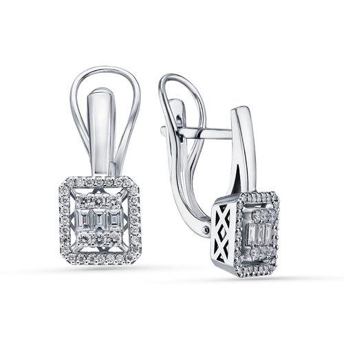 Серьги с английским замком Era Jewelry, белое золото 585 проба, вставка бриллиант (Era Jewelry, Россия) — от 10287.04 руб. в сети магазинов DIAMANTE забронировать в магазине Серьги с английским замком Era Jewelry, белое золото 585 проба, вставка бриллиант
