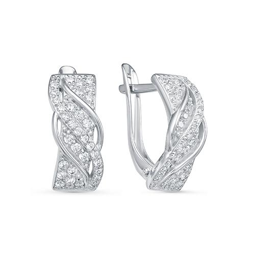 Серьги с английским замком Zlato, серебро 925 проба, вставка фианит (Zlato, Россия) — от 189.97 руб. в сети магазинов DIAMANTE забронировать в магазине Серьги с английским замком Zlato, серебро 925 проба, вставка фианит