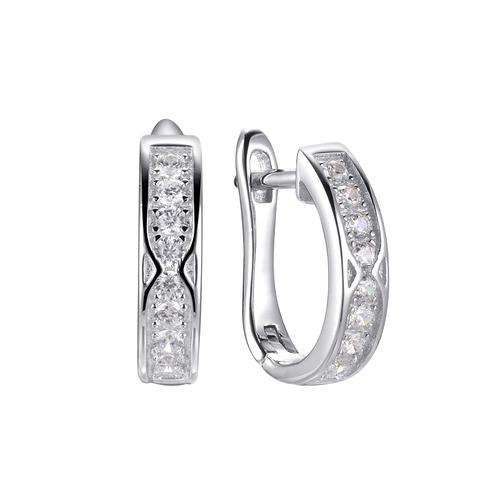 Серьги с английским замком Fresh Jewelry, серебро 925 проба, вставка фианит (Fresh Jewelry, Россия) — от 216.00 руб. в сети магазинов DIAMANTE забронировать в магазине Серьги с английским замком Fresh Jewelry, серебро 925 проба, вставка фианит