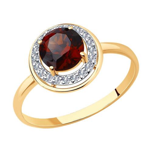 Кольцо декоративное Diamant, красное золото 585 проба, вставка фианит/гранат (Diamant, Россия) — от 1261.87 руб. в сети магазинов DIAMANTE забронировать в магазине Кольцо декоративное Diamant, красное золото 585 проба, вставка фианит/гранат