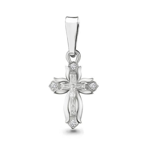 Подвеска крестик Aquamarine, серебро 925 проба, вставка фианит (Aquamarine, Россия) — от 53.72 руб. в сети магазинов DIAMANTE забронировать в магазине Подвеска крестик Aquamarine, серебро 925 проба, вставка фианит (Aquamarine, Россия)