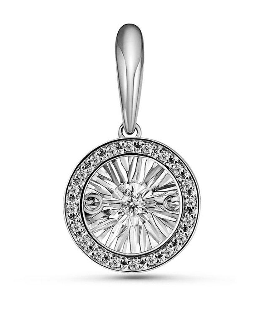 Подвеска декоративная Grigoriev, белое золото 585 проба, вставка бриллиант (Grigoriev, Россия) — от 2165.09 руб. в сети магазинов DIAMANTE забронировать в магазине Подвеска декоративная Grigoriev, белое золото 585 проба, вставка бриллиант