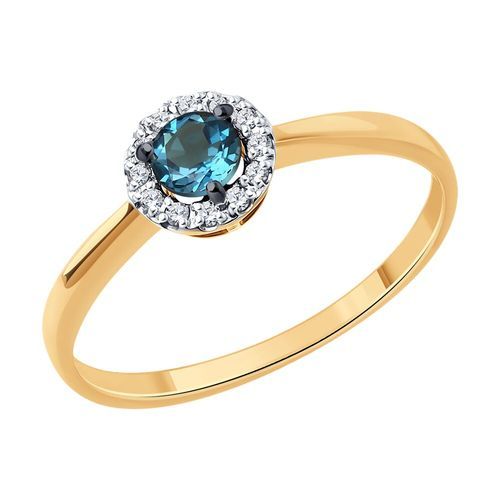 Кольцо декоративное Diamant, красное золото 585 проба, вставка фианит/топаз (Diamant, Россия) — от 937.86 руб. в сети магазинов DIAMANTE забронировать в магазине Кольцо декоративное Diamant, красное золото 585 проба, вставка фианит/топаз (Diamant, Россия)