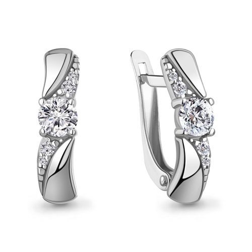 Серьги с английским замком Aquamarine, серебро 925 проба, вставка фианит (Aquamarine, Россия) — от 112.97 руб. в сети магазинов DIAMANTE забронировать в магазине Серьги с английским замком Aquamarine, серебро 925 проба, вставка фианит (Aquamarine, Россия)