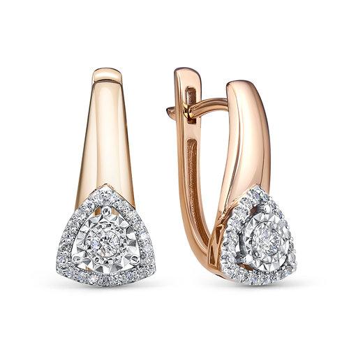 Серьги с английским замком RoseGrace, красное золото 585 проба (RoseGrace, Россия) — от 5086.50 руб. в сети магазинов DIAMANTE забронировать в магазине Серьги с английским замком RoseGrace, красное золото 585 проба
