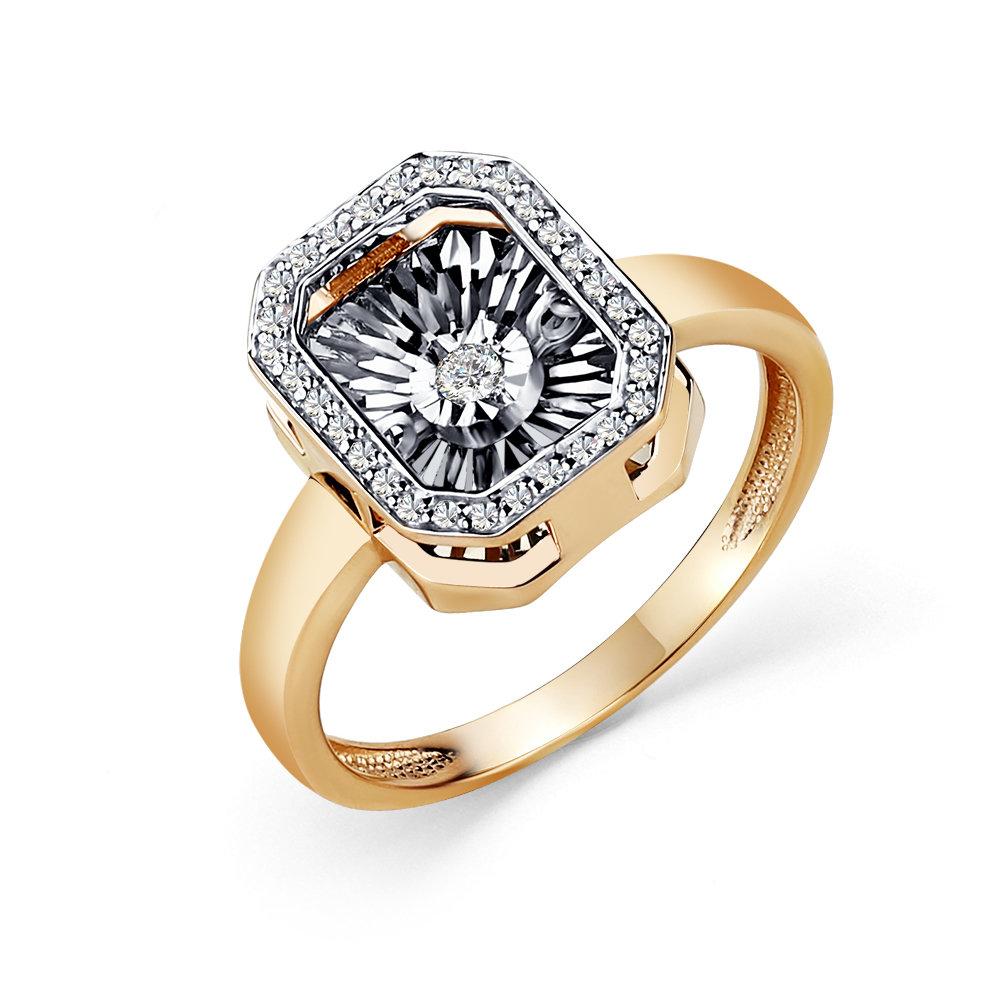 Кольцо декоративное Grigoriev, красное золото 585 проба, вставка бриллиант (Grigoriev, Россия) — от 3902.73 руб. в сети магазинов DIAMANTE  забронировать в магазине Кольцо декоративное Grigoriev, красное золото 585 проба, вставка бриллиант