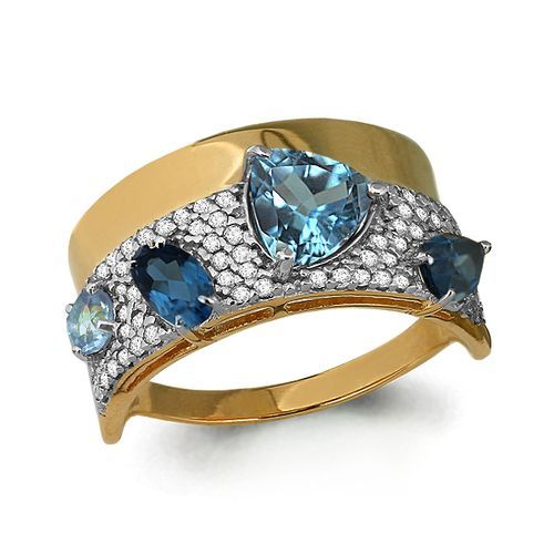 Кольцо декоративное Aquamarine, красное золото 585 проба, вставка фианит (Aquamarine, Россия) — от 2763.60 руб. в сети магазинов DIAMANTE забронировать в магазине Кольцо декоративное Aquamarine, красное золото 585 проба, вставка фианит (Aquamarine, Россия)