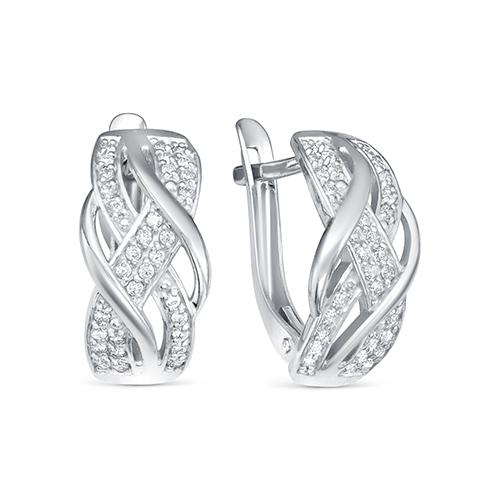 Серьги с английским замком Zlato, серебро 925 проба, вставка фианит (Zlato, Россия) — от 194.91 руб. в сети магазинов DIAMANTE забронировать в магазине Серьги с английским замком Zlato, серебро 925 проба, вставка фианит