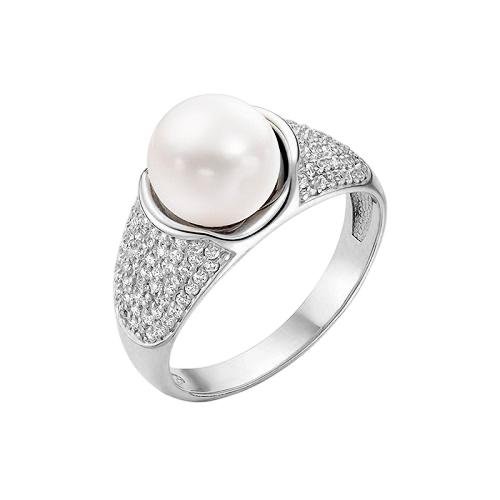Кольцо декоративное Zlato, серебро 925 проба, вставка фианит/жемчуг (Zlato, Россия) — от 183.79 руб. в сети магазинов DIAMANTE забронировать в магазине Кольцо декоративное Zlato, серебро 925 проба, вставка фианит/жемчуг (Zlato, Россия)