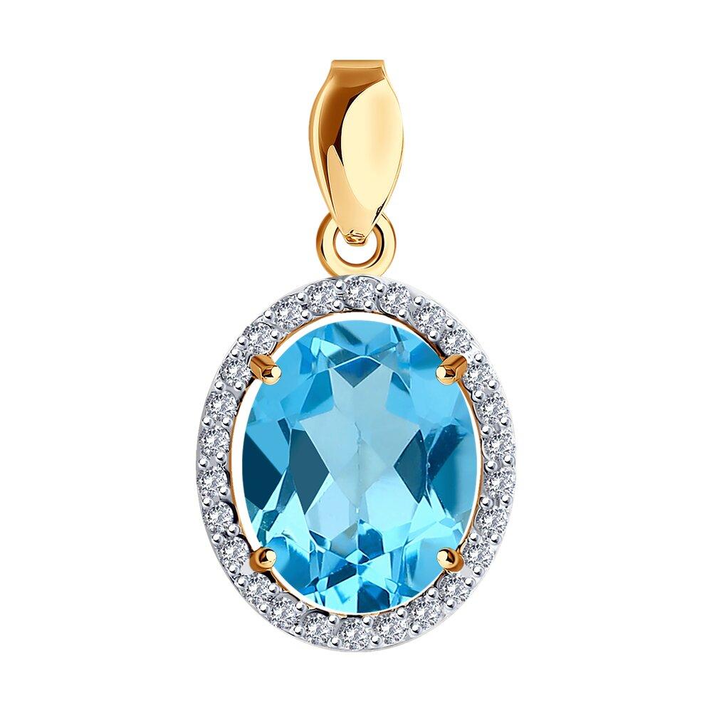 Подвеска декоративная, красное золото 585 проба, вставка фианит/топаз (Россия) — от 959.06 руб. в сети магазинов DIAMANTE забронировать в магазине Подвеска декоративная, красное золото 585 проба, вставка фианит/топаз (Россия)