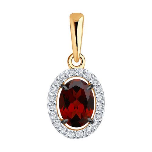 Подвеска декоративная Diamant, красное золото 585 проба, вставка фианит/гранат (Diamant, Россия) — от 793.94 руб. в сети магазинов DIAMANTE забронировать в магазине Подвеска декоративная Diamant, красное золото 585 проба, вставка фианит/гранат