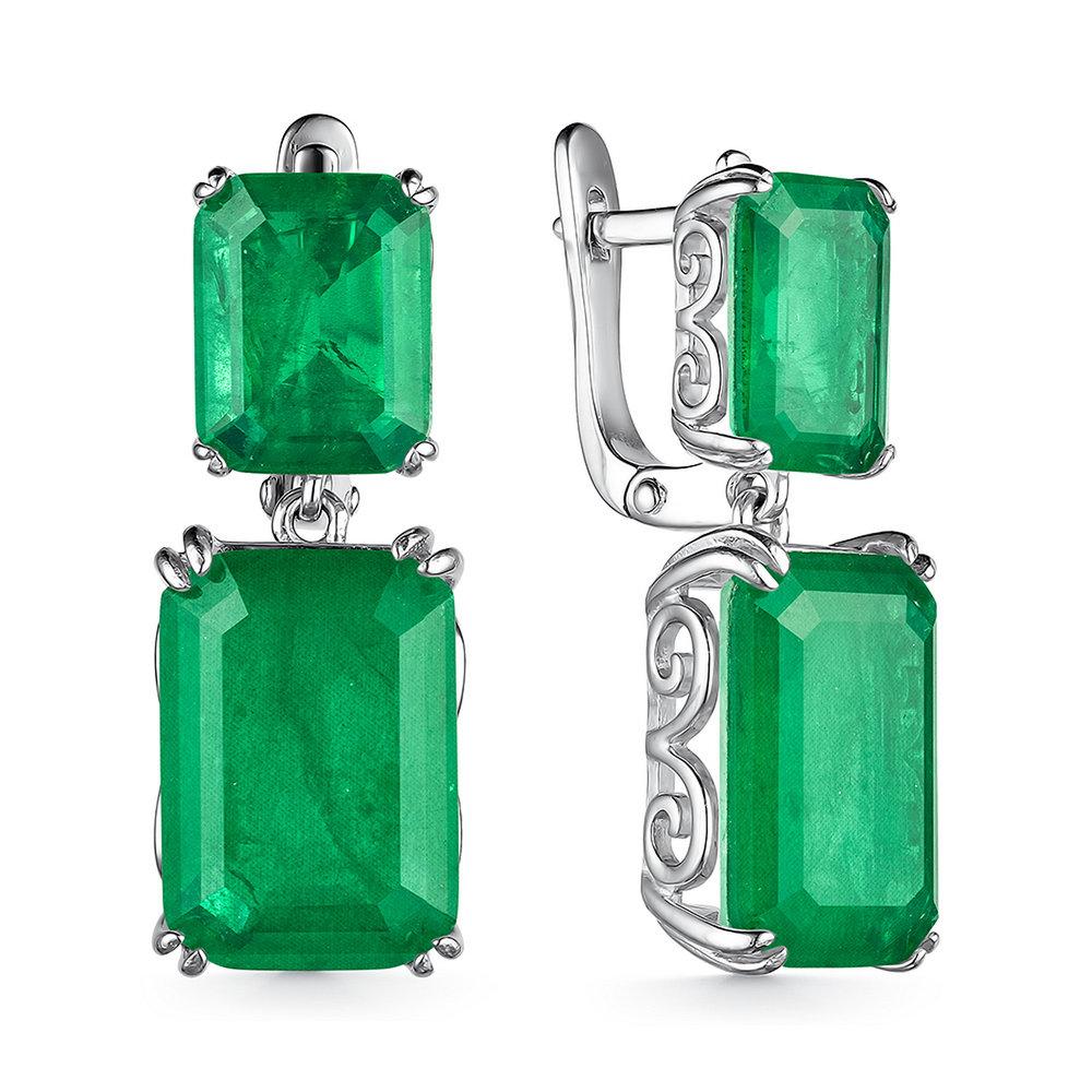 Серьги длинные, серебро 925 проба, вставка изумруд (Россия) — от 332.89 руб. в сети магазинов DIAMANTE забронировать в магазине Серьги длинные, серебро 925 проба, вставка изумруд (Россия)