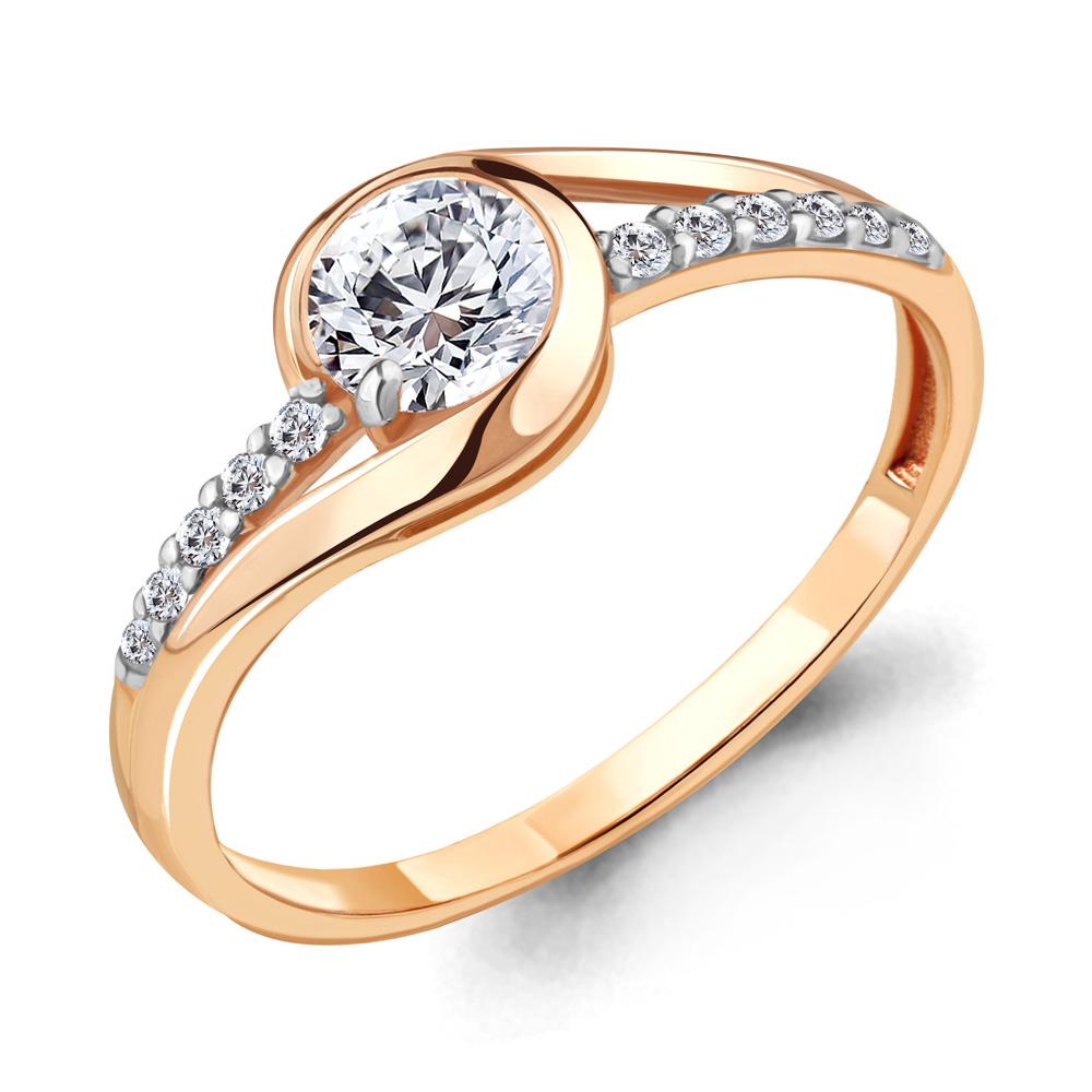 Кольцо декоративное Aquamarine, красное золото 585 проба, вставка фианит (Aquamarine, Россия) — от 1074.00 руб. в сети магазинов DIAMANTE забронировать в магазине Кольцо декоративное Aquamarine, красное золото 585 проба, вставка фианит (Aquamarine, Россия)