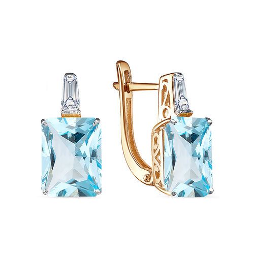 Серьги с английским замком GRANAT JEWELRY, красное золото 585 проба, вставка топаз (GRANAT JEWELRY, Россия) — от 2653.35 руб. в сети магазинов DIAMANTE забронировать в магазине Серьги с английским замком GRANAT JEWELRY, красное золото 585 проба, вставка топаз (GRANAT JEWELRY, Россия)