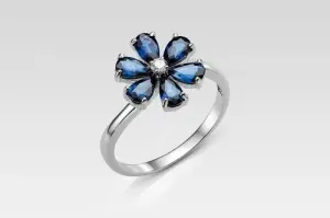Кольцо  золото М10182-222 (LUCKY DIAMOND, Россия)