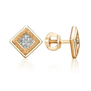 Серьги  золото М20136-м120 (LUCKY DIAMOND, Россия)