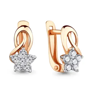 Серьги 7 Карат золото П2215-121К14 (7 Карат, Беларусь)