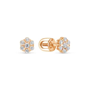 Серьги 7 Карат золото П2218-10386К14 (7 Карат, Беларусь)